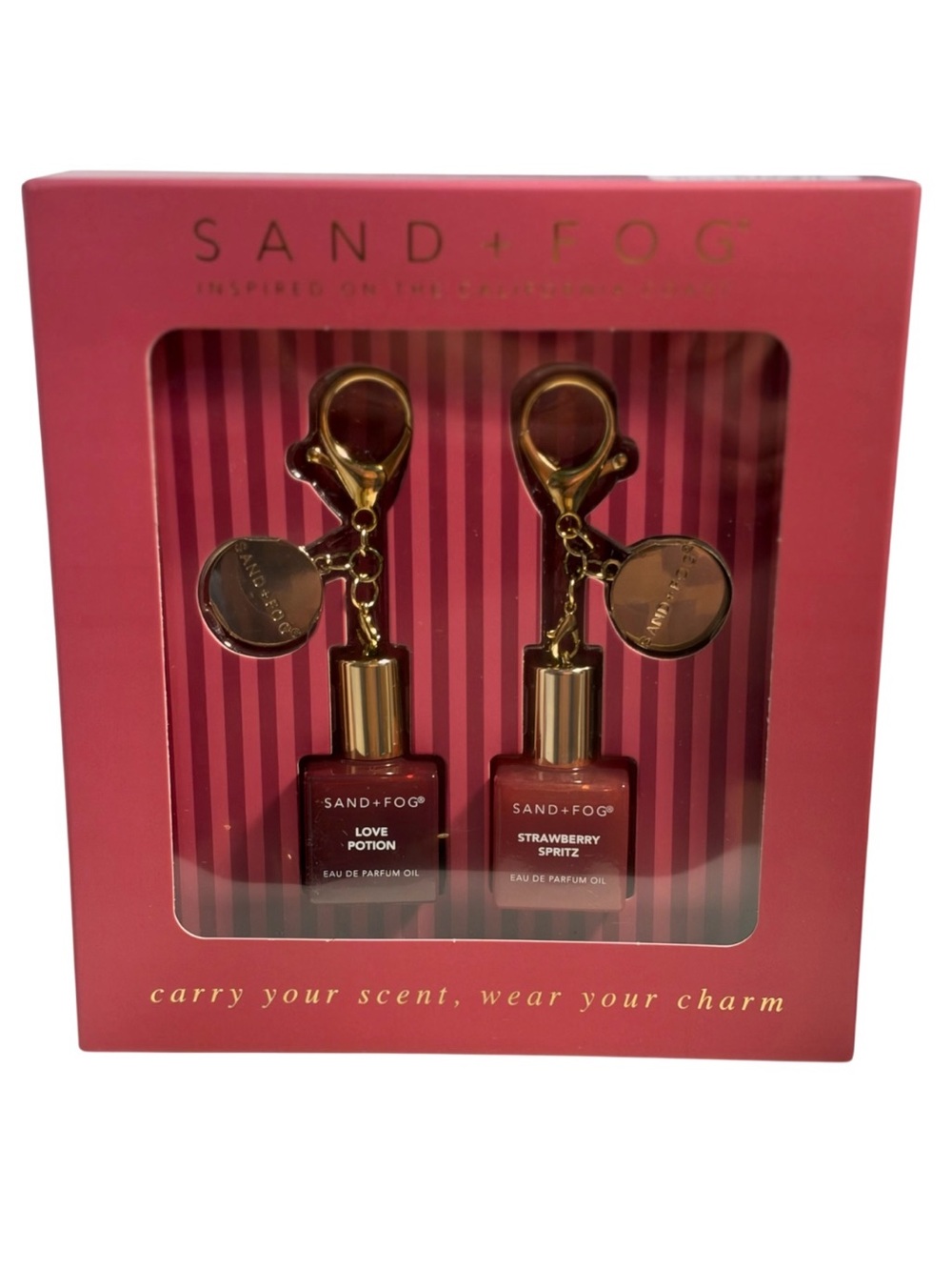 Sand + Fog “Love Potion & Strawberry Spritz” Body Oil Keychain Set - NWT **